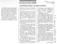 Luis Muñoz Díaz y su labor poética Luis Muñoz Díaz y su labor poética