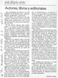 Autores, libros y editorales Autores, libros y editorales