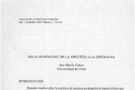 Delia Domínguez, de la angustia a la esperanza Delia Domínguez, de la angustia a la esperanza