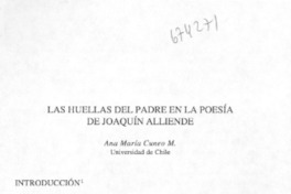 Las huellas del padre en la poesía de Joaquín Alliende Las huellas del padre en la poesía de Joaquín Alliende