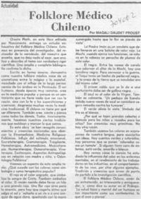 Folklore médico chileno Folklore médico chileno