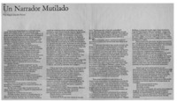 Un narrador mutilado Un narrador mutilado