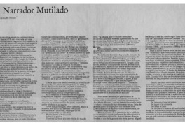 Un narrador mutilado Un narrador mutilado