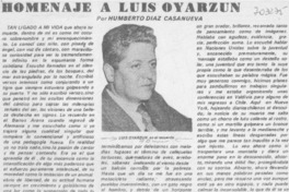 Homenaje a Luis Oyarzún Homenaje a Luis Oyarzún