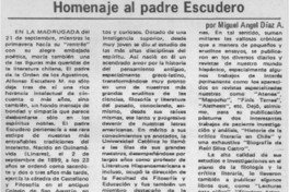 Homenaje al Padre Escudero Homenaje al Padre Escudero