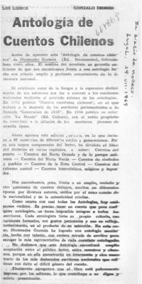 Antología de cuentos chilenos Antología de cuentos chilenos