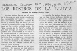 Los rostros de la lluvia Los rostros de la lluvia