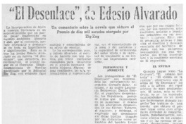 El Desenlace", de Edesio Alvarado El Desenlace", de Edesio Alvarado