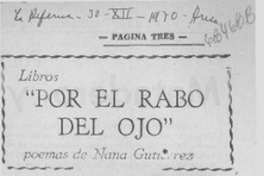 Por el rabo del ojo" Por el rabo del ojo"