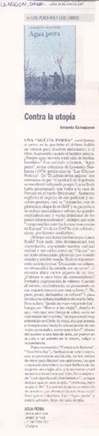 Contra la utopía Contra la utopía