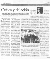Crítica y delación Crítica y delación