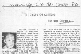 El Deseo de cambio. El Deseo de cambio.
