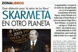 Gran distinción para "el señor de los libros" Skarmeta en otro Planeta Gran distinción para "el señor de los libros" Skarmeta en otro Planeta