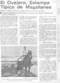 El ovejero, estampa típica de Magallanes El ovejero, estampa típica de Magallanes