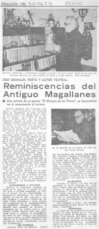 Reminiscencias del antiguo Magallanes Reminiscencias del antiguo Magallanes