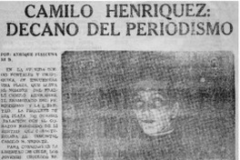 Camilo Henríquez: decano del periodismo Camilo Henríquez: decano del periodismo