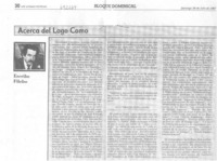 Acerca del Lago Como Acerca del Lago Como
