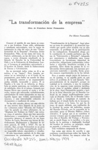 La transformación de la empresa" La transformación de la empresa"