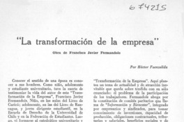 La transformación de la empresa" La transformación de la empresa"