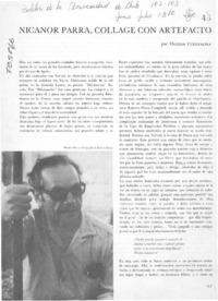 Nicanor Parra, collage con artefacto Nicanor Parra, collage con artefacto
