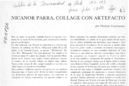 Nicanor Parra, collage con artefacto Nicanor Parra, collage con artefacto