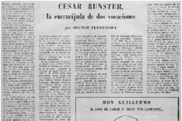 César Bunster, la encrucijada de dos vocaciones César Bunster, la encrucijada de dos vocaciones