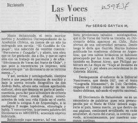 Las voces nortinas Las voces nortinas
