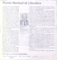 Premio Nacional de Literatura Premio Nacional de Literatura