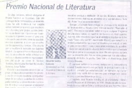 Premio Nacional de Literatura Premio Nacional de Literatura