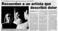 Recuerdan a un artista que describió dolor Recuerdan a un artista que describió dolor