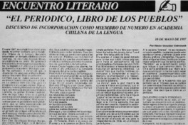 "El periódico, libro de los pueblos" "El periódico, libro de los pueblos"