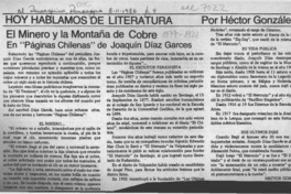 El minero y la montaña de cobre en "Páginas chilenas" de Joaquín Díaz Garcés El minero y la montaña de cobre en "Páginas chilenas" de Joaquín Díaz Garcés