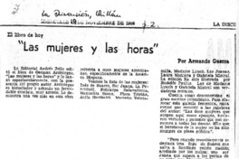 Las mujeres y las horas" Las mujeres y las horas"