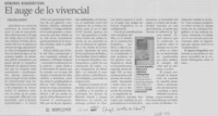 El auge de lo vivencial El auge de lo vivencial
