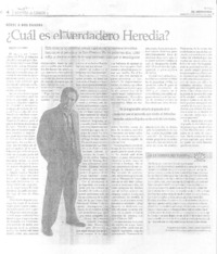 ¿Cuál es el verdadero Heredia? ¿Cuál es el verdadero Heredia?
