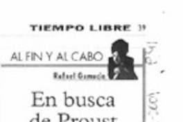 En busca de Proust En busca de Proust