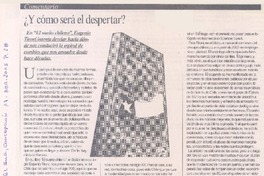 Comentario : ¿Y cómo será el despertar? Comentario : ¿Y cómo será el despertar?