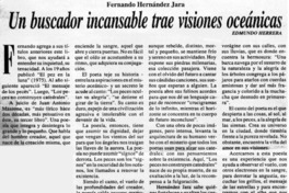Un buscador incansable trae visiones oceánicas Un buscador incansable trae visiones oceánicas