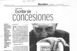 Escritor sin concesiones Escritor sin concesiones