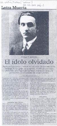 El ídolo olvidado El ídolo olvidado