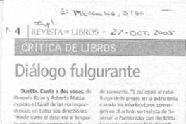 Diálogo fulgurante. Diálogo fulgurante.