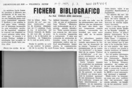Fichero bibliográfico Fichero bibliográfico