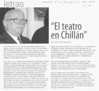"El teatro en Chillán" "El teatro en Chillán"