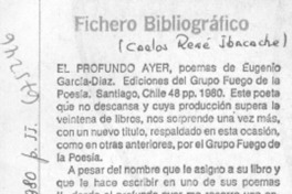 El profundo ayer El profundo ayer