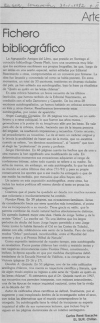 Fichero bibliográfico Fichero bibliográfico