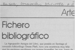 Fichero bibliográfico Fichero bibliográfico