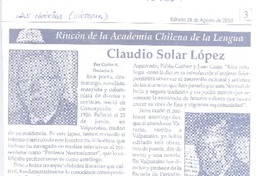 Claudio Solar López Claudio Solar López