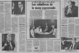 Los caballeros de la mesa conversada Los caballeros de la mesa conversada