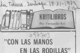 Con las manos en las rodillas" Con las manos en las rodillas"