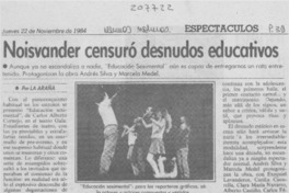 Noisvander censuró desnudos educativos Noisvander censuró desnudos educativos